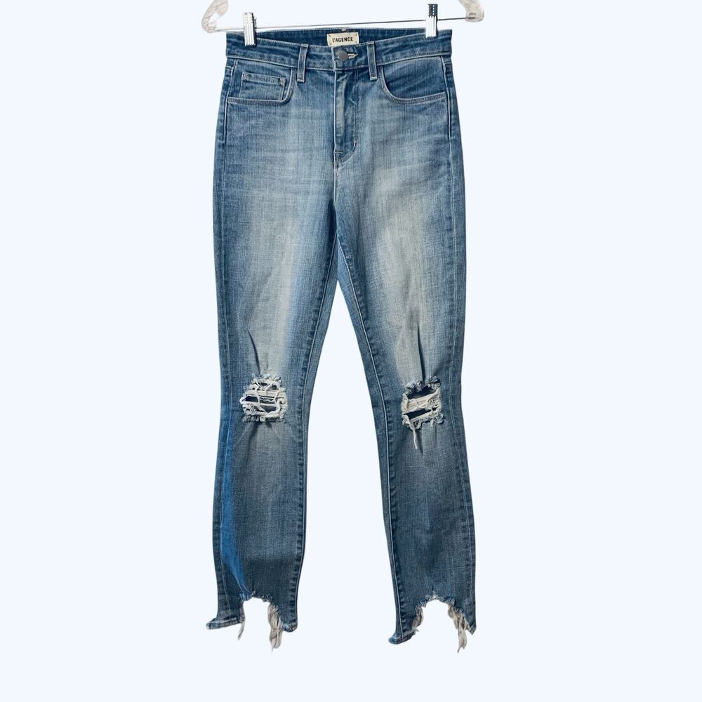 L'agence High Line High Rise Skinny Jeans in Catalina Destruct size 25 - Picture 2 of 10